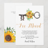 Rustic Sunflower Vintage Key Eu mudei