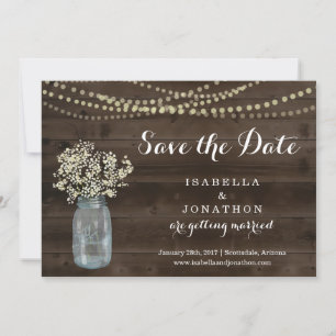 Anúncio Rustic Wedding Save the Date