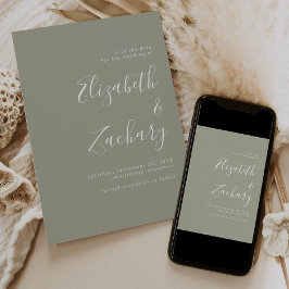 Anúncio Sage de Script Minimalista Moderno Verde Salvar a