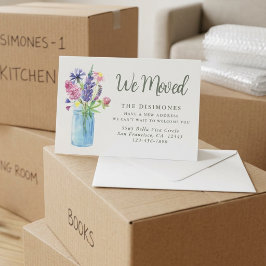 Anúncio Sage Nós Mudamos Floral Novo Endereço Mudança