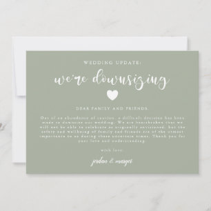 Anúncio Sage Verde Estamos Reduzindo o Casamento Atualizaç