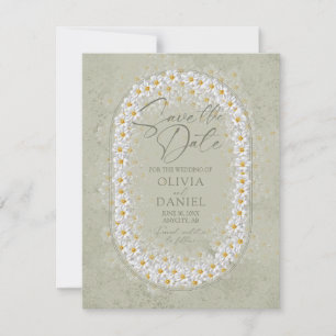 Anúncio Sage Verde Gardenias Brancas Boho Salve a Data
