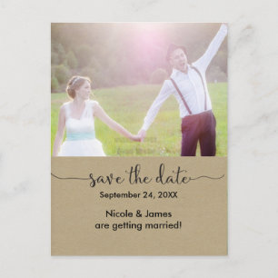 Anúncio SALVE A DATA Cartão Postal de Casamento com Foto M