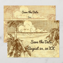 Salve a data personalizada de edificação da praia 