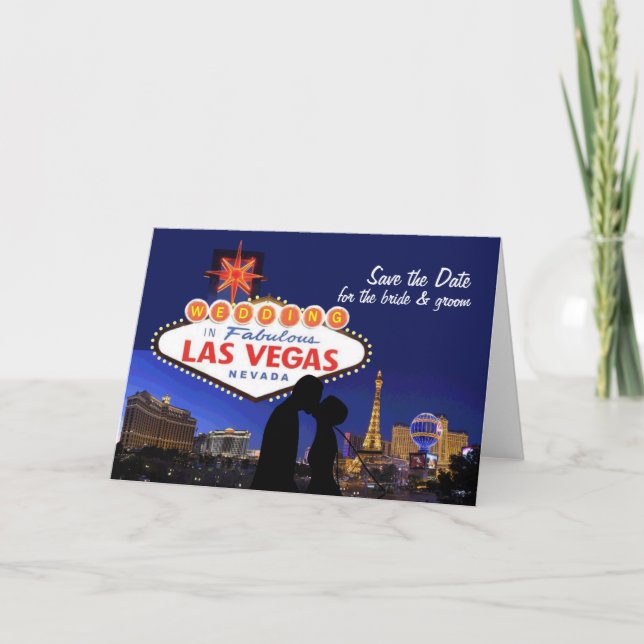 Anúncio Salve o casamento de data em Las Vegas (Frente)