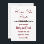 Anúncio Save The Date Flat Announcement Card<br><div class="desc">Save the date for your winter wedding!</div>