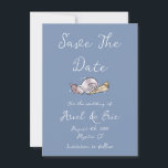 Anúncio Save The Date Flat Announcement Card<br><div class="desc">Save the date for your coastal wedding!</div>