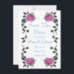 Anúncio Save The Date Flat Announcement Card<br><div class="desc">Save the date for your spring/summer wedding!</div>