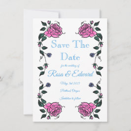 Anúncio Save The Date Flat Announcement Card