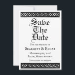 Anúncio Save The Date Flat Announcement Card<br><div class="desc">Save the date for your gothic wedding!</div>