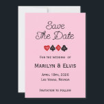 Anúncio Save The Date Flat Announcement Card<br><div class="desc">Save the date for your Vegas wedding!</div>