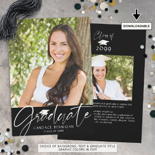 Anúncio Script 2 Fotografias do Formando Moderno - Branco