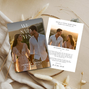 Anúncio Script Boho Nós Dissemos Sim Fotografia de Casamen