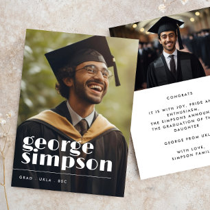 Anúncio Script de Nome em Negrito Graduado Graduada Duas F