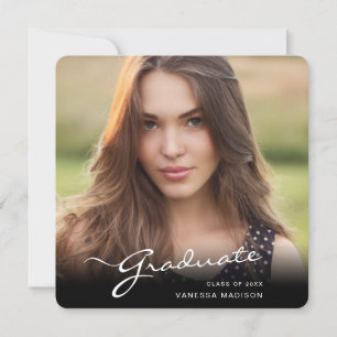 Anúncio Script Elegante do Formando Moderno Foto Trendy