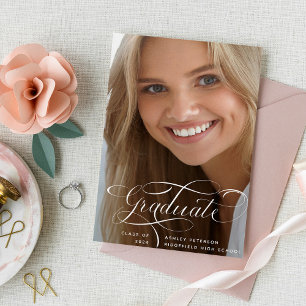 Anúncio Script Elegante Graduação de duas fotos
