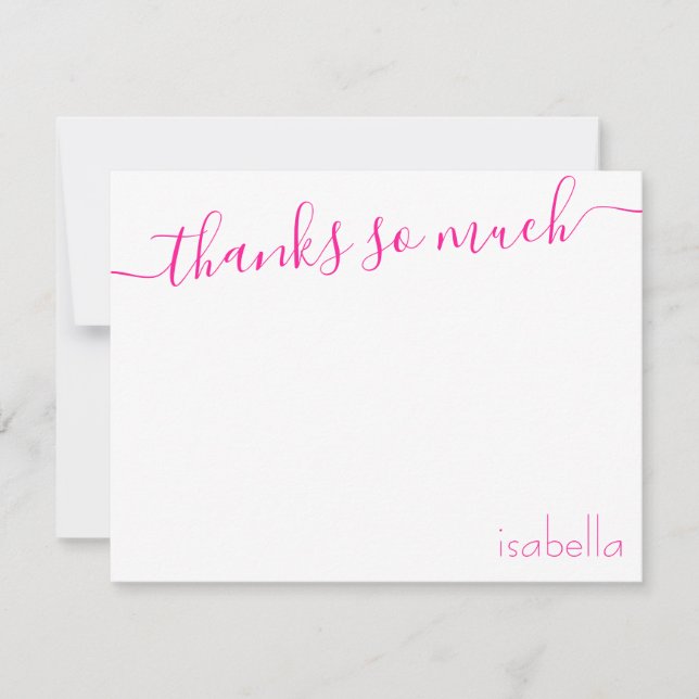 Anúncio Script Elegante Magenta Rosa Monograma (Frente)