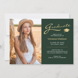 Anúncio Script Elegante moderno verde e Dourado | 2 Forman