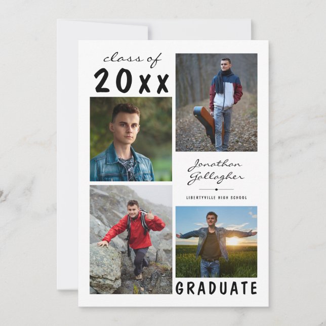 Anúncio Script manuscrito de gráfico 5 de gradação (Frente)