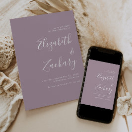 Anúncio Script Minimalista Moderna Lilás Empoeirado Salve