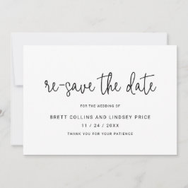 Anúncio Script minimalista Preto moderno Alterar a Data