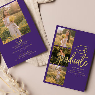 Anúncio Script Purple de Fotos de Formando Graduação 2025