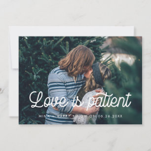 Anúncio Script retrô O amor é paciente atualização de casa