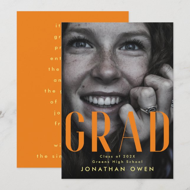 Anúncio Segundo grau amarelo alaranjado brilhante Classe d (Frente/Verso)