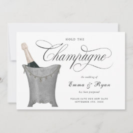 Anúncio Segurar O Champanhe Adiar Data Do Casamento Mudanç