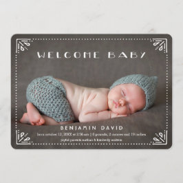 Anúncio Seja bem-vindo, Baby Sweetly, Frame Birth Announin