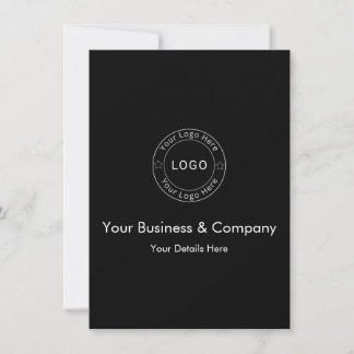 Anúncio Seu logotipo empresarial em preto personalizado