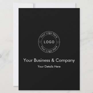 Anúncio Seu logotipo empresarial em preto personalizado