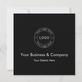 Anúncio Seu logotipo empresarial em preto personalizado