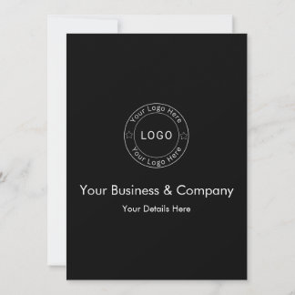 Anúncio Seu logotipo empresarial em preto personalizado