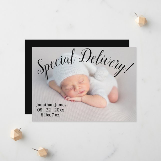 Anúncio Sexo de Foto de Entrega Especial Nascimento Neutro (Frente/Verso In Situ)