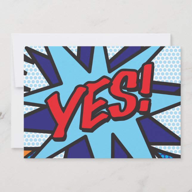 Anúncio SIM Seu Símbolo de Fala Bolha Divertido Retrô (Frente)