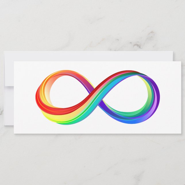 Anúncio Símbolo de Infinidade Arco-Íris em Camadas (Frente)