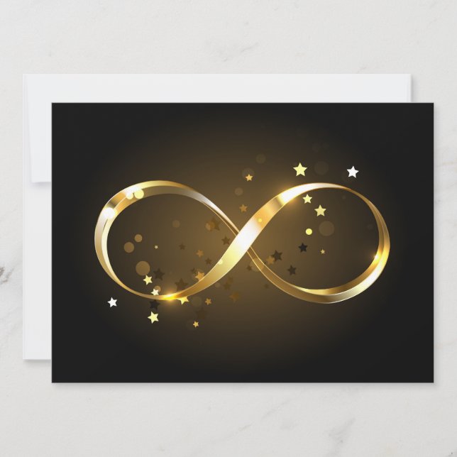 Anúncio Símbolo de Infinito Dourado (Frente)