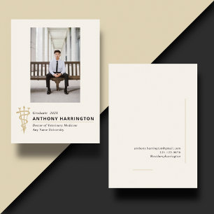 Anúncio Símbolo Preto Dourado de Graduação Veterinária