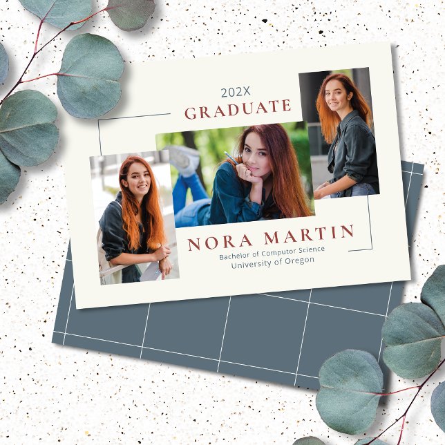 Anúncio Simples 3 Foto Borgonha Dusty Azul (Criador carregado)