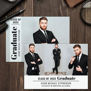 Anúncio Simples camada de graduação de colagem de fotos 