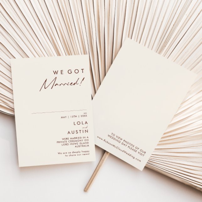 Anúncio Simples de Casamento Desert Natural Branco (Criador carregado)