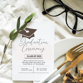 Anúncio Simples de Cerimônia de Formatura