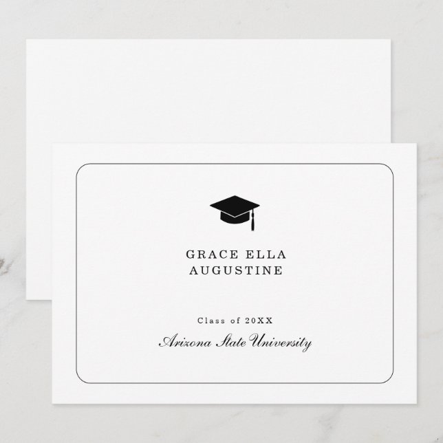 Anúncio Simples de Formatura (Frente/Verso)