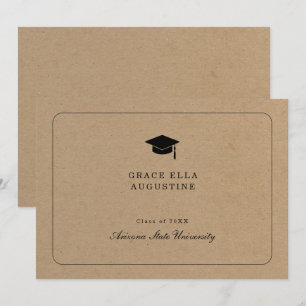 Anúncio Simples de Formatura - Fundo Kraft