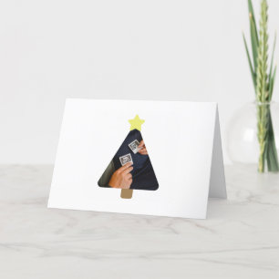 Anúncio simples de gravidez em árvore de Natal