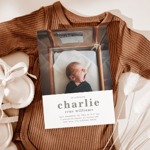 Anúncio simples de nascimento de fotografia   Nasc