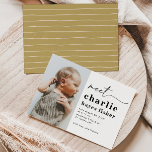 Anúncio simples de nascimento de fotografia   Nasc