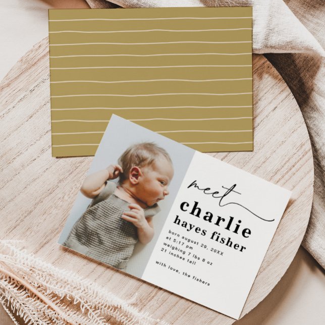 Anúncio simples de nascimento de fotografia | Nasc (Criador carregado)