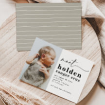 Anúncio simples de nascimento de fotografia | Nasc